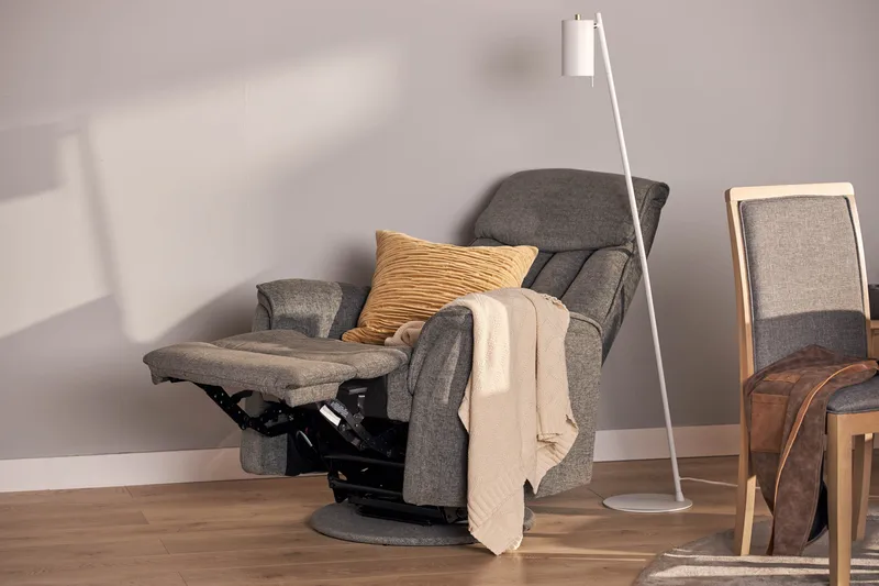 Umeå Lenestol Snurr & Gyng - Stoff Grå - Møbler - Stoler & lenestoler - Lenestoler - Recliner & kinostol