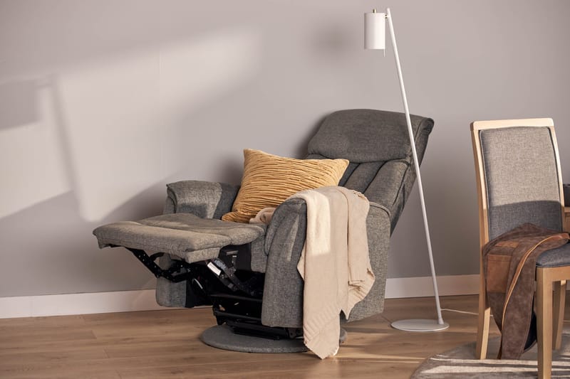 Umeå Lenestol Snurr & Gyng - Stoff Grå - Møbler - Stoler & lenestoler - Lenestoler - Recliner & kinostol