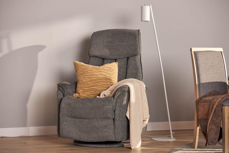 Umeå Lenestol Snurr & Gyng - Stoff Grå - Møbler - Stoler & lenestoler - Lenestoler - Recliner & kinostol