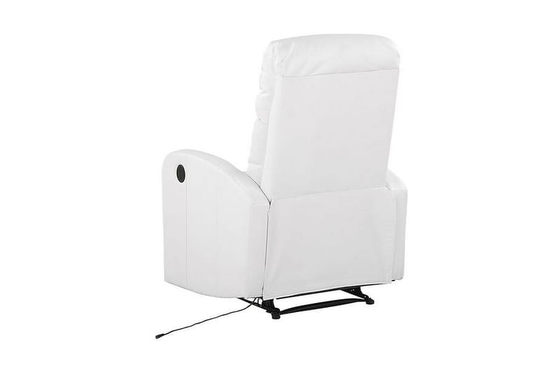 Virrat Lenestol LED-belysning + USB-port - Hvit - Møbler - Stoler & lenestoler - Lenestoler - Recliner & kinostol