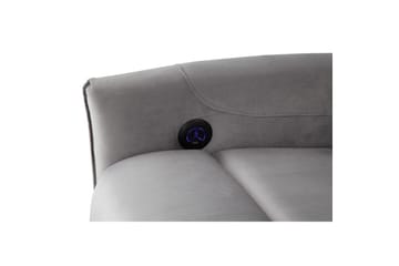 Recliner Pineto Grå, Fløyel/Metall/Tre - Grå, Fløyel/Metall/Tre - Møbler - Stoler & lenestoler - Lenestoler - Recliner & kinostol