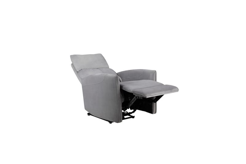 Recliner Pineto Grå, Fløyel/Metall/Tre - Grå, Fløyel/Metall/Tre - Møbler - Stoler & lenestoler - Lenestoler - Recliner & kinostol