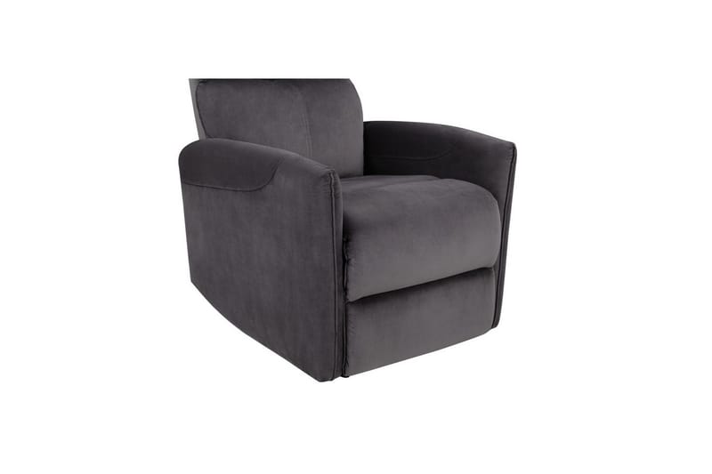 Recliner Pineto Antrasitt, Fløyel/Metall/Tre - Antrasitt, Fløyel/Metall/Tre - Møbler - Stoler & lenestoler - Lenestoler - Recliner & kinostol