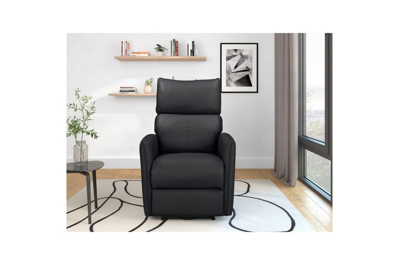 Recliner Pineto Svart, PU/metall/tre - Svart, PU/metall/tre - Møbler - Stoler & lenestoler - Lenestoler - Liggestol
