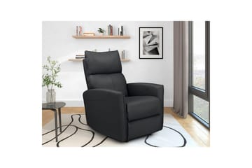 Recliner Pineto Svart, PU/metall/tre - Svart, PU/metall/tre - Møbler - Stoler & lenestoler - Lenestoler - Recliner & kinostol