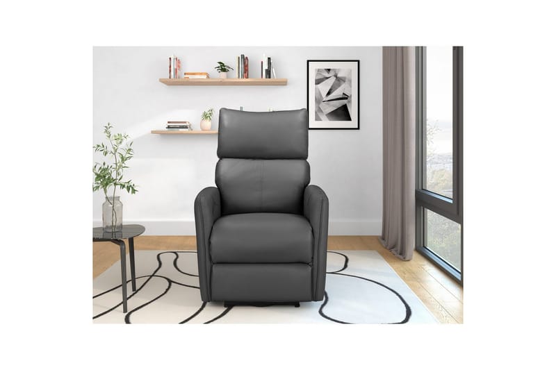 Recliner Pineto Antrasitt, PU/metall/tre - Antrasitt, PU/metall/tre - Møbler - Stoler & lenestoler - Lenestoler - Liggestol