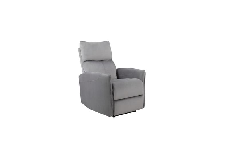 Recliner Pineto Grå, Fløyel/Metall/Tre - Grå, Fløyel/Metall/Tre - Møbler - Stoler & lenestoler - Lenestoler - Liggestol