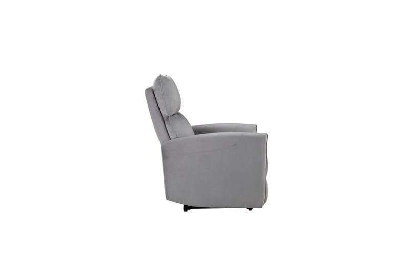 Recliner Pineto Grå, Fløyel/Metall/Tre - Grå, Fløyel/Metall/Tre - Møbler - Stoler & lenestoler - Lenestoler - Liggestol