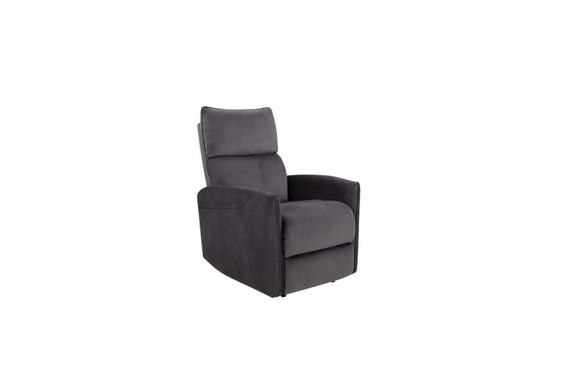 Recliner Pineto Antrasitt, Fløyel/Metall/Tre - Antrasitt, Fløyel/Metall/Tre - Møbler - Stoler & lenestoler - Lenestoler - Liggestol
