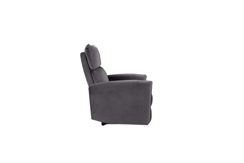 Recliner Pineto Antrasitt, Fløyel/Metall/Tre - Antrasitt, Fløyel/Metall/Tre - Møbler - Stoler & lenestoler - Lenestoler - Liggestol