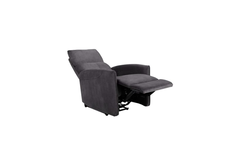 Recliner Pineto Antrasitt, Fløyel/Metall/Tre - Antrasitt, Fløyel/Metall/Tre - Møbler - Stoler & lenestoler - Lenestoler - Liggestol