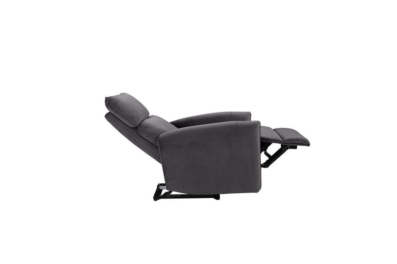 Recliner Pineto Antrasitt, Fløyel/Metall/Tre - Antrasitt, Fløyel/Metall/Tre - Møbler - Stoler & lenestoler - Lenestoler - Liggestol