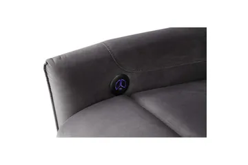 Recliner Pineto Antrasitt, Fløyel/Metall/Tre - Antrasitt, Fløyel/Metall/Tre - Møbler - Stoler & lenestoler - Lenestoler - Recliner & kinostol