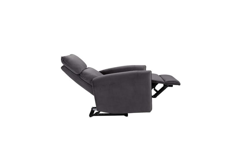 Recliner Pineto Antrasitt, Fløyel/Metall/Tre - Antrasitt, Fløyel/Metall/Tre - Møbler - Stoler & lenestoler - Lenestoler - Recliner & kinostol