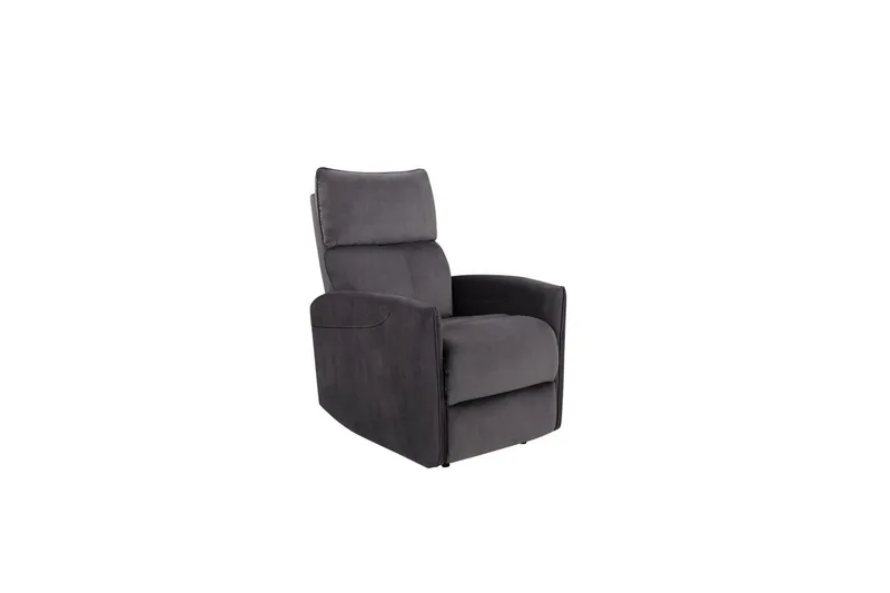 Recliner Pineto Antrasitt, Fløyel/Metall/Tre - Antrasitt, Fløyel/Metall/Tre - Møbler - Stoler & lenestoler - Lenestoler - Recliner & kinostol