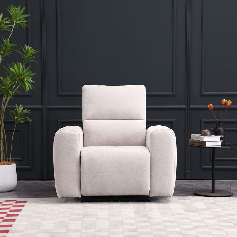 Reclinerlenestol Ödmark med elektrisk mekanisme - lys beige - Møbler - Stoler & lenestoler - Lenestoler - Recliner & kinostol