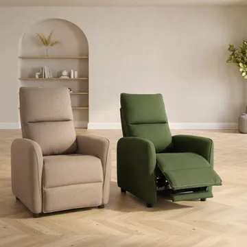 Reclinerlenestol Örsvik med push back-mekanisme - Beige - Møbler - Stoler & lenestoler - Lenestoler - Recliner & kinostol