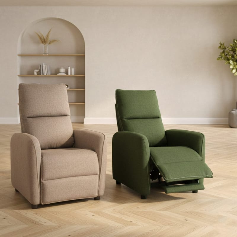 Reclinerlenestol Örsvik med push back-mekanisme - Beige - Møbler - Stoler & lenestoler - Lenestoler - Recliner & kinostol