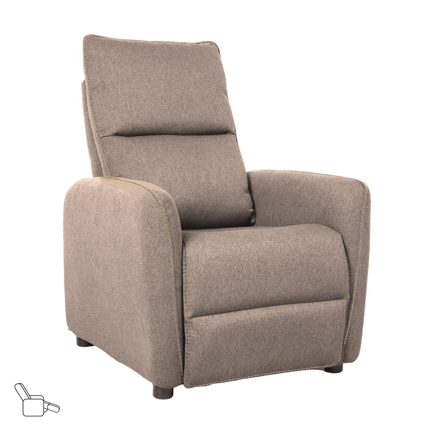 Reclinerlenestol Örsvik med push back-mekanisme - Beige
