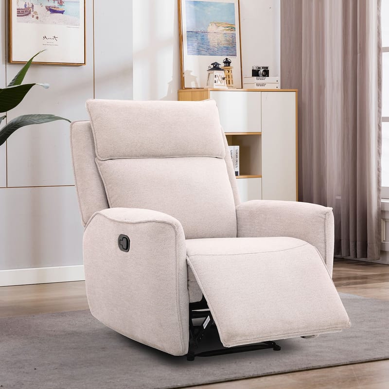Reclinerlenestol Östvik med manuell mekanisme - beige - Møbler - Stoler & lenestoler - Lenestoler - Recliner & kinostol