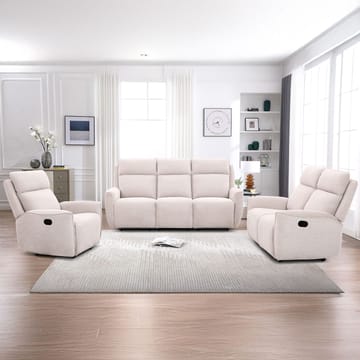 Reclinerlenestol Östvik med manuell mekanisme - beige - Møbler - Stoler & lenestoler - Lenestoler - Recliner & kinostol