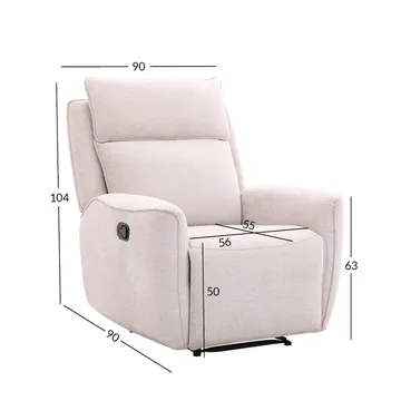 Reclinerlenestol Östvik med manuell mekanisme - beige - Møbler - Stoler & lenestoler - Lenestoler - Recliner & kinostol