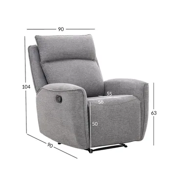Reclinerlenestol Östvik med manuell mekanisme - grå - Møbler - Stoler & lenestoler - Lenestoler - Recliner & kinostol