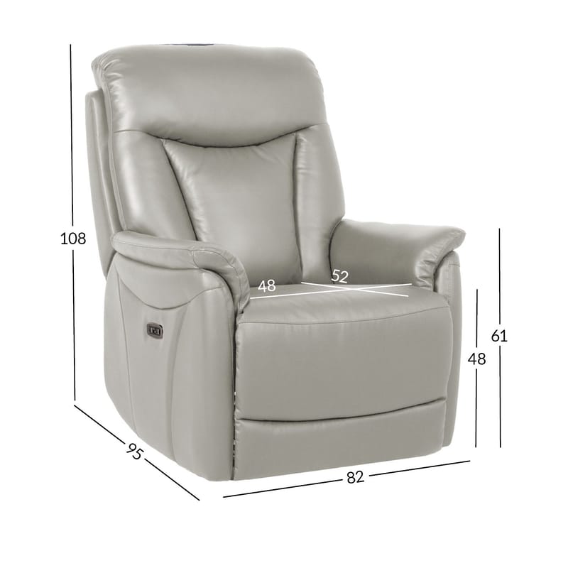 Reclinerlenestol Gårdal med elektrisk løftemekanisme skinn - Beige - Møbler - Stoler & lenestoler - Lenestoler