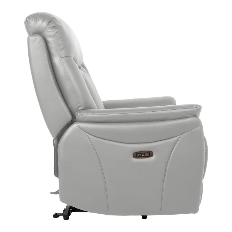 Reclinerlenestol Gårdal med elektrisk løftemekanisme skinn - Beige - Møbler - Stoler & lenestoler - Lenestoler