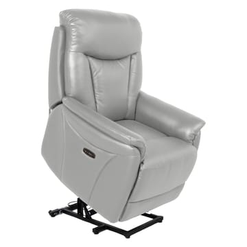 Reclinerlenestol Gårdal med elektrisk løftemekanisme skinn - Beige - Møbler - Stoler & lenestoler - Lenestoler - Lenestol skinn