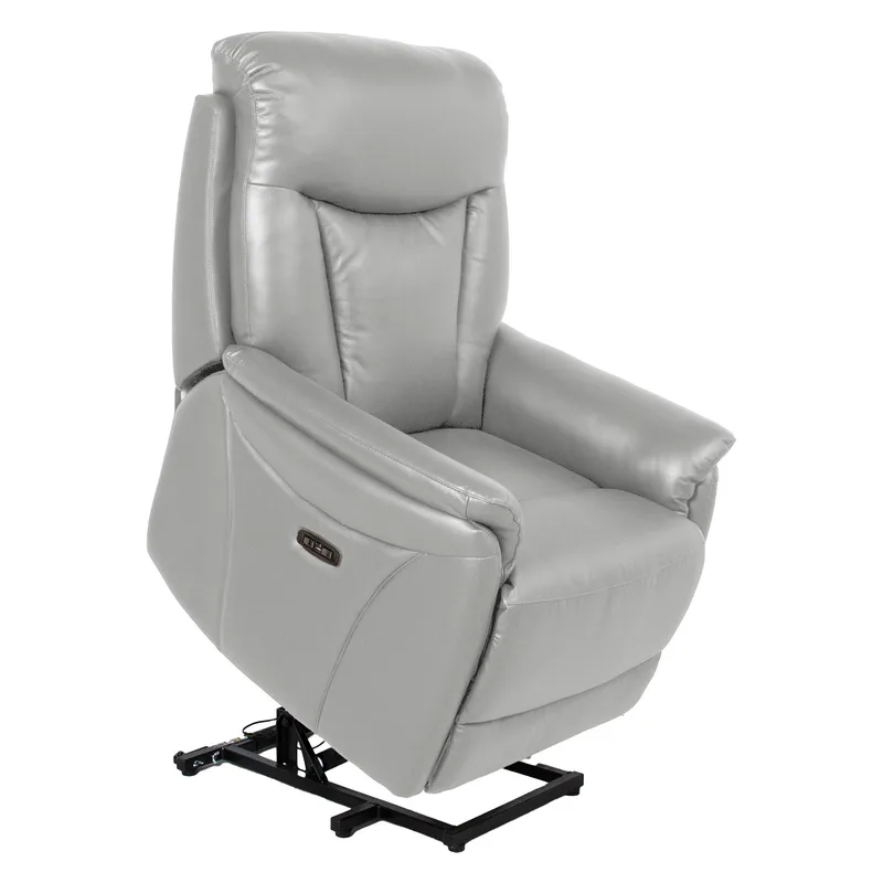 Reclinerlenestol Gårdal med elektrisk løftemekanisme skinn - Beige - Møbler - Stoler & lenestoler - Lenestoler