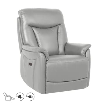 Reclinerlenestol Gårdal med elektrisk løftemekanisme skinn - Beige - Møbler - Stoler & lenestoler - Lenestoler - Lenestol skinn