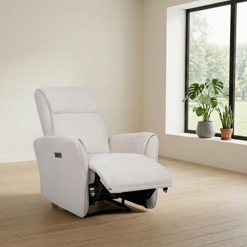 Reclinerlenestol Lavor med elektrisk mekanisme - hvit - Møbler - Stoler & lenestoler - Lenestoler - Recliner & kinostol