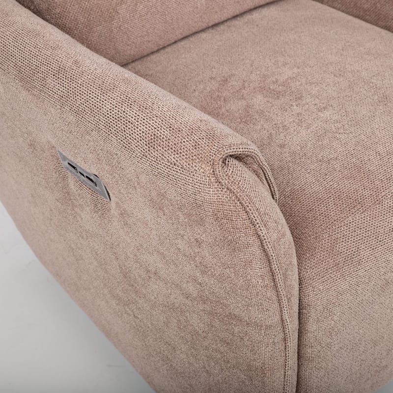 Reclinerlenestol Lavor med elektrisk mekanisme - lysebrun - Møbler - Stoler & lenestoler - Lenestoler - Recliner & kinostol