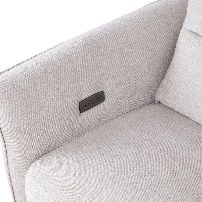 Reclinerlenestol Näsdal med elektrisk mekanisme - lys beige - Møbler - Stoler & lenestoler - Lenestoler - Recliner & kinostol