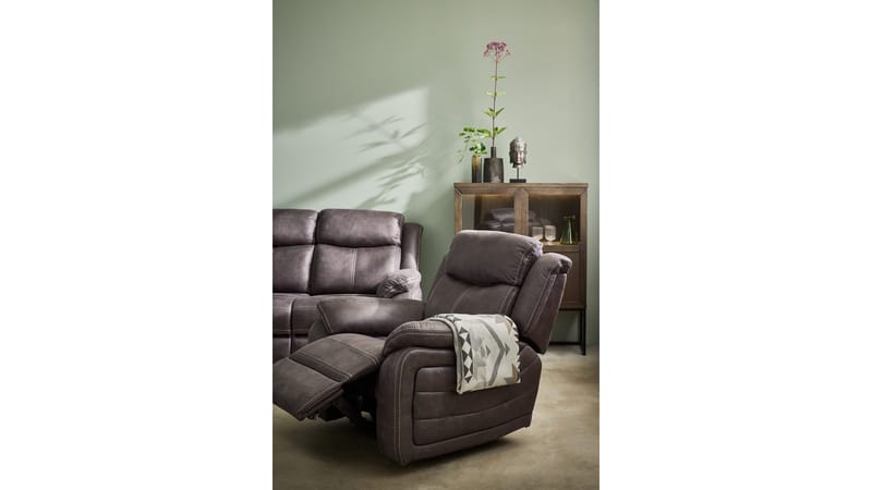Reclinerlenestol Rindal Stoff Elektrisk - brungrå - Møbler - Stoler & lenestoler - Lenestoler - Recliner & kinostol