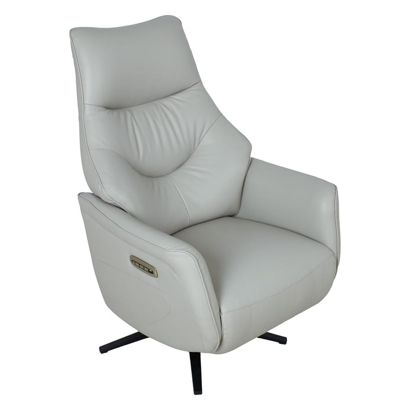 Reclinerlenestol Rosdal med elektrisk mekanisme - beige skinn - Møbler - Stoler & lenestoler - Lenestoler - Recliner & kinostol