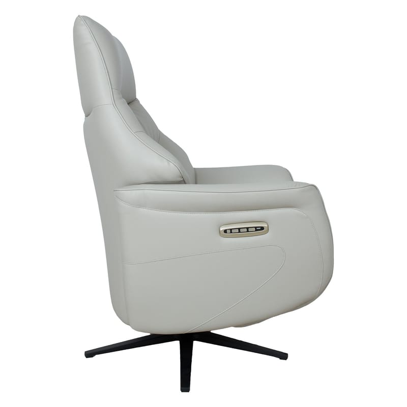 Reclinerlenestol Rosdal med elektrisk mekanisme - beige skinn - Møbler - Stoler & lenestoler - Lenestoler - Recliner & kinostol