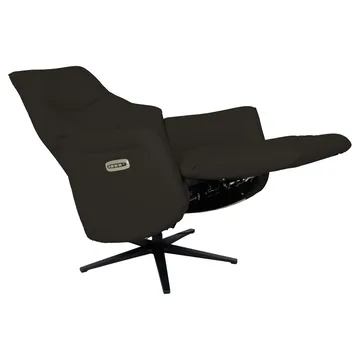 Reclinerlenestol Rosdal med elektrisk mekanisme - brunt skinn - Møbler - Stoler & lenestoler - Lenestoler - Lenestol skinn