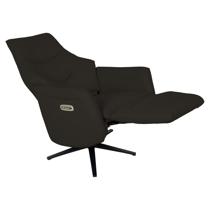 Reclinerlenestol Rosdal med elektrisk mekanisme - brunt skinn - Møbler - Stoler & lenestoler - Lenestoler - Recliner & kinostol