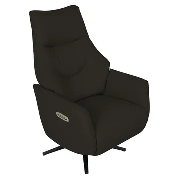 Reclinerlenestol Rosdal med elektrisk mekanisme - brunt skinn - Møbler - Stoler & lenestoler - Lenestoler - Lenestol skinn