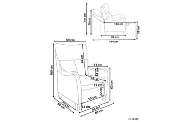 Reclinerlenestol Royston - Møbler - Stoler & lenestoler - Lenestoler - Recliner & kinostol