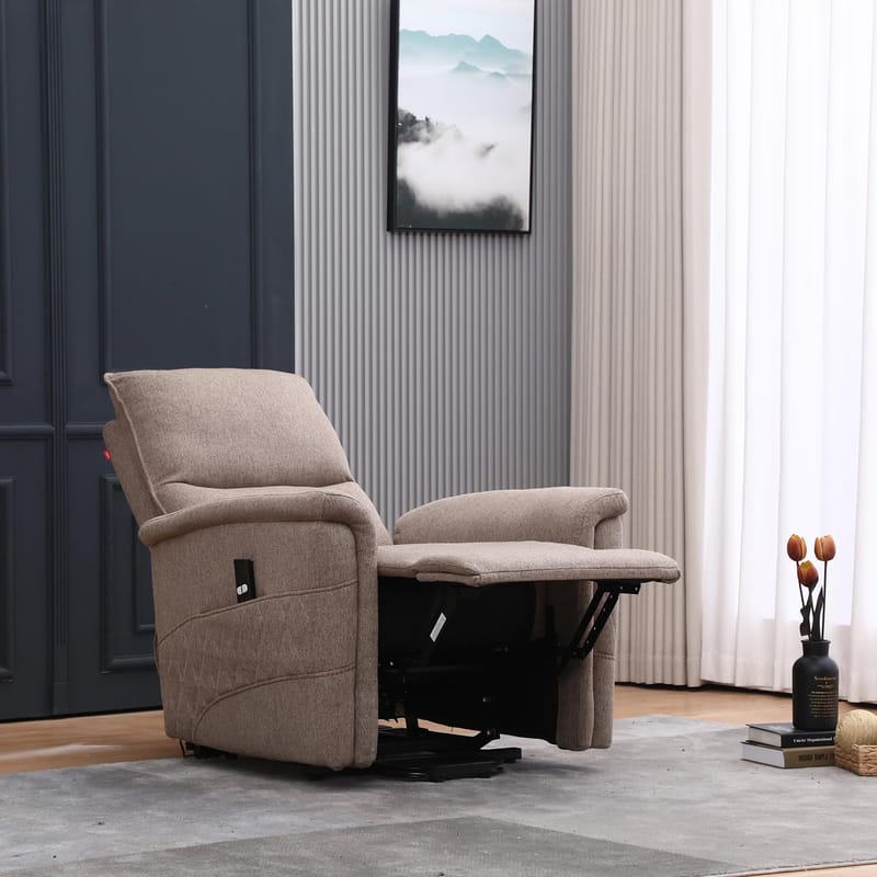 Reclinerlenestol Ulsten med elektrisk løftemekanisme - Beige - Møbler - Stoler & lenestoler - Lenestoler