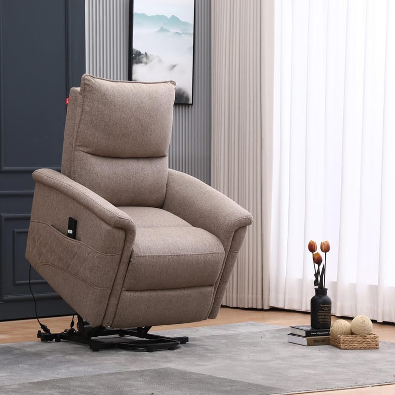 Reclinerlenestol Ulsten med elektrisk løftemekanisme - Beige - Møbler - Stoler & lenestoler - Lenestoler