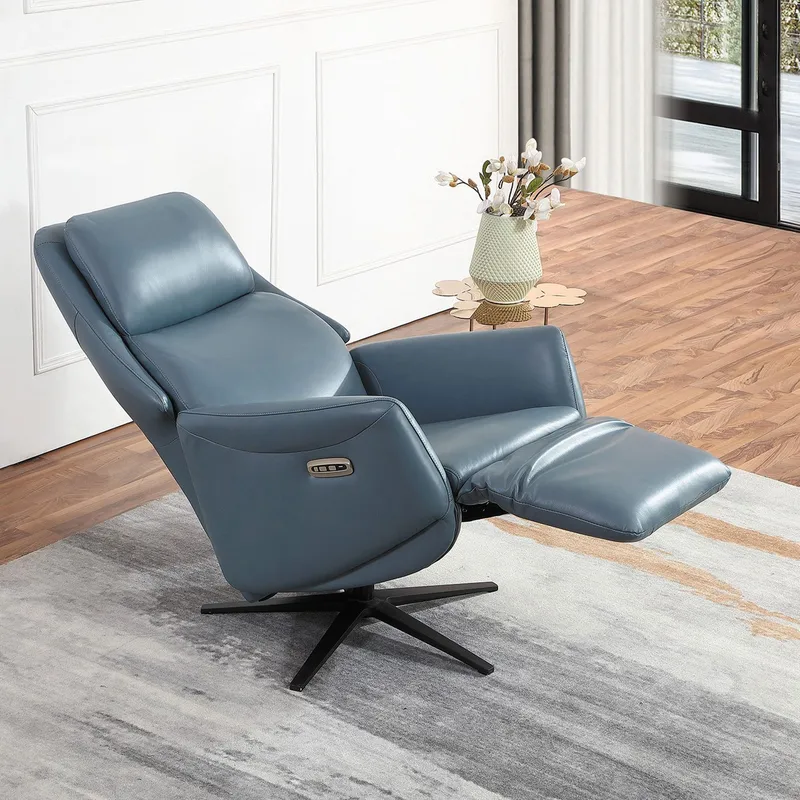 Reclinerlenestol Wikros med elektrisk mekanisme - blå - Møbler - Stoler & lenestoler - Lenestoler - Recliner & kinostol
