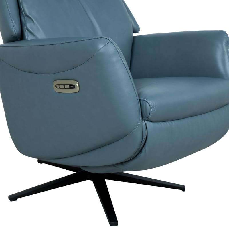 Reclinerlenestol Wikros med elektrisk mekanisme - blå - Møbler - Stoler & lenestoler - Lenestoler - Recliner & kinostol