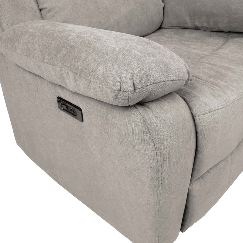 Reclinerlenestol Ylmark med elektrisk mekanisme - Grå - Møbler - Stoler & lenestoler - Lenestoler - Recliner & kinostol