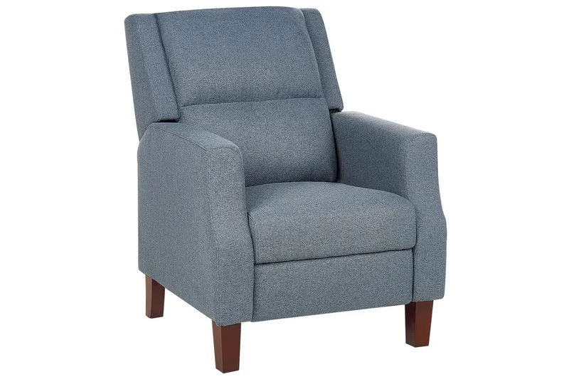 Reclinerstol Egersund Blått/Mørkt Tre, Blått/Mørkt Tre