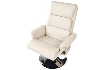 Reclinerstol Legend - Beige, Sølv - Møbler - Stoler & lenestoler - Lenestoler - Lenestol skinn