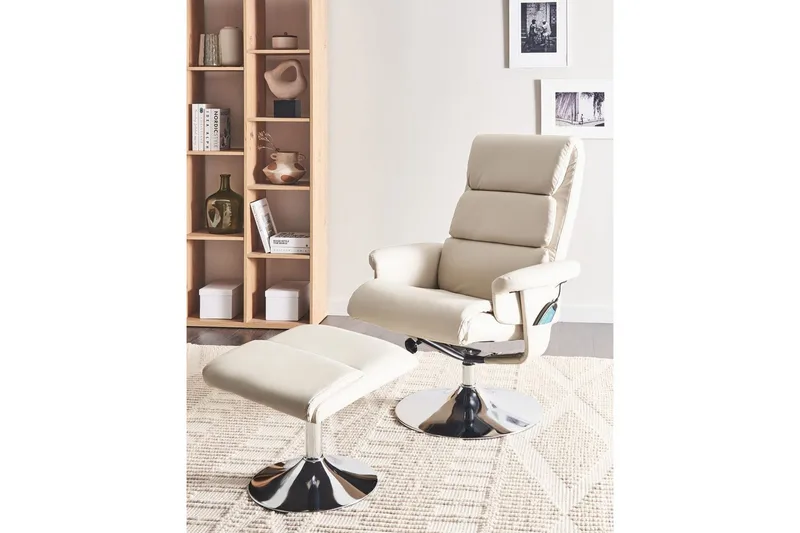Reclinerstol Legend - Beige, Sølv - Møbler - Stoler & lenestoler - Lenestoler - Massasjestol